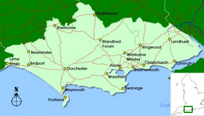 Dorset and Hampshire Contaminated Land Services area